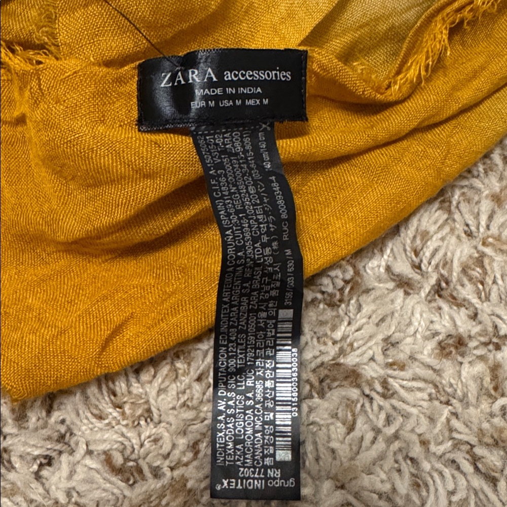Zara Pink and Gold Gradient Scarf - Picture 3 of 7